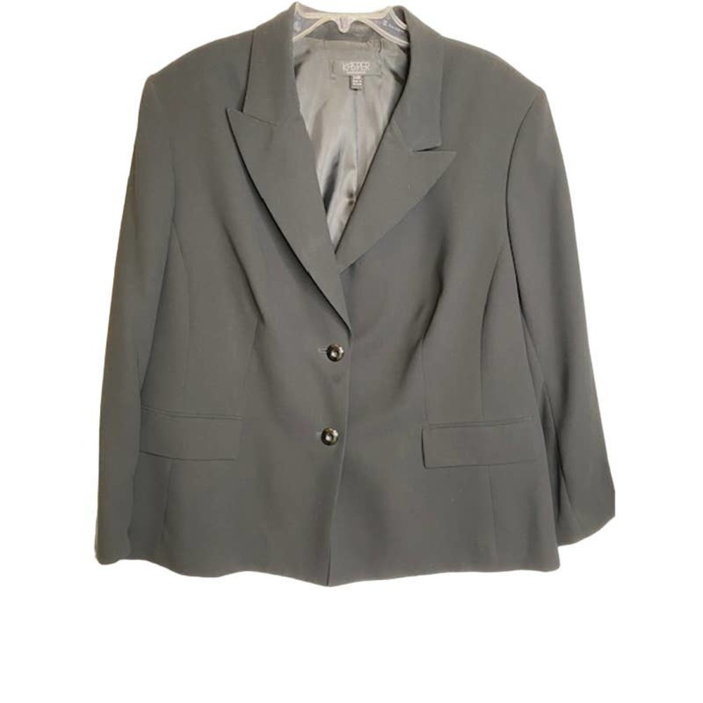 Kasper Women's Blazer Jacket Sz 24 Womens Black  Lined‎